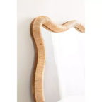Specchio Rahfy Rettangolare Ondulato in Rattan Naturale 24"X36"