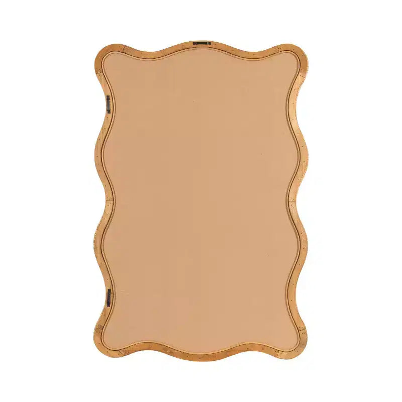 Specchio Rahfy Rettangolare Ondulato in Rattan Naturale 24"X36"