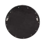 Specchio da parete decorativo rotondo Patterson nero: cornice moderna in resina, specchio da parete da 40 cm