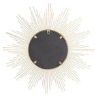 Specchio da parete a raggiera in metallo dorato da 23"