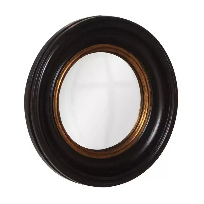Specchio da parete decorativo rotondo Albert Nero/Oro