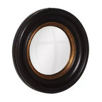 Specchio da parete decorativo rotondo Albert Nero/Oro