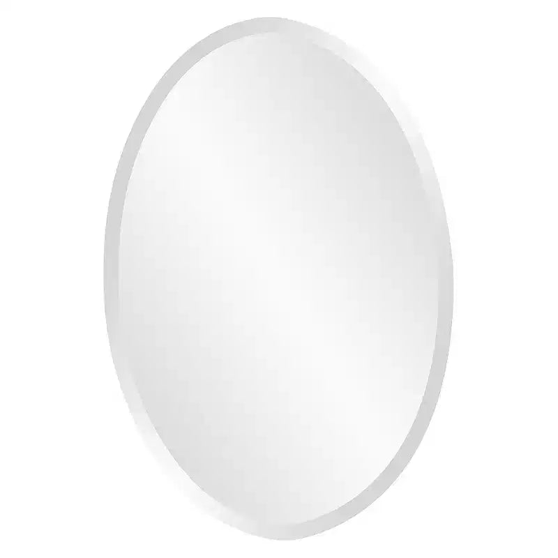 Howard Elliott Oval Decorative Wall Mirror : Modern No Frame, Wall Mount, 36x24 inches