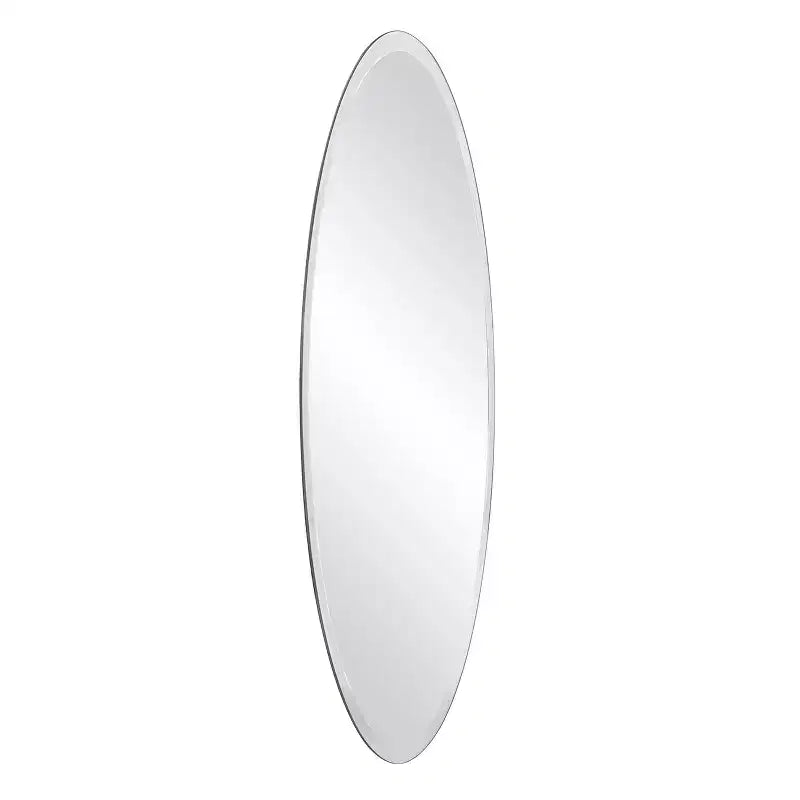 Specchio Decorativo Ovale da Parete, Moderno Senza Cornice, Montaggio a Parete, 36x24 pollici