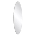 Specchio Decorativo Ovale da Parete, Moderno Senza Cornice, Montaggio a Parete, 36x24 pollici
