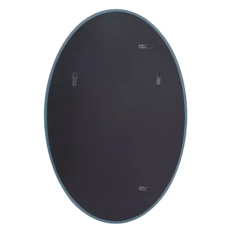 Specchio Decorativo Ovale da Parete, Moderno Senza Cornice, Montaggio a Parete, 36x24 pollici