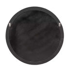 Specchio con cornice in legno nera opaca George rotondo da 36" con bordo smussato