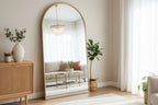 Aluminum Alloy Rounded Arch Imitation Electroplated Full Body Mirror 180x80x5cm (Deep Mirror - No Bracket)