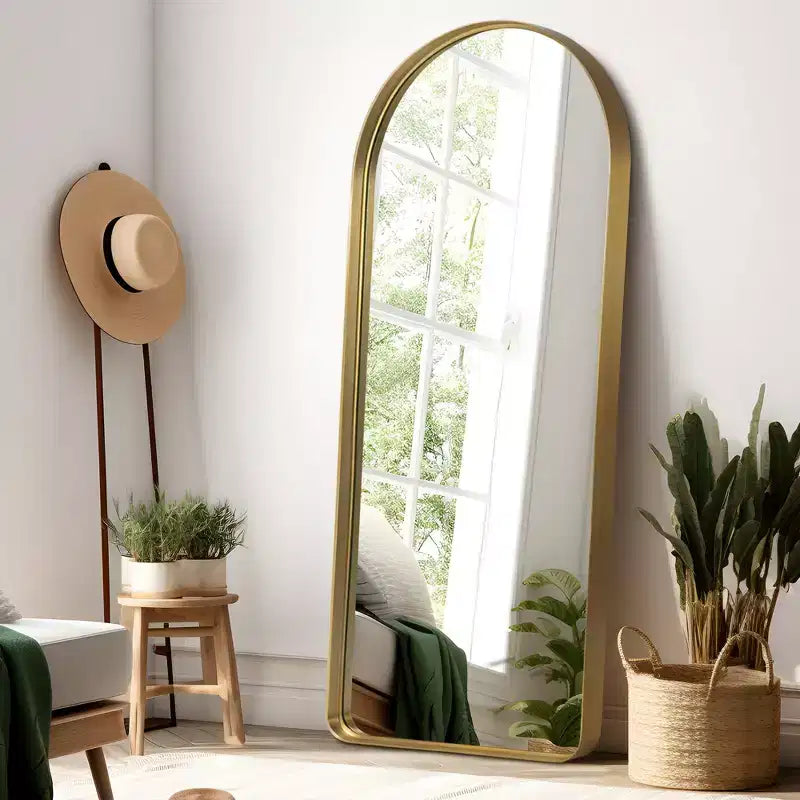 Specchio intero profondo 180x80x5cm con cornice arrotondata in lega di alluminio elettrolitico (senza staffa)