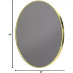 Specchio Rotondo da 30 Pollici, Specchio Circolare con Cornice in Metallo, da Parete per Ingresso, Bagno, Toilette, Soggiorno, Oro