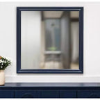 Specchio decorativo quadrato con cornice in legno 38 Blue