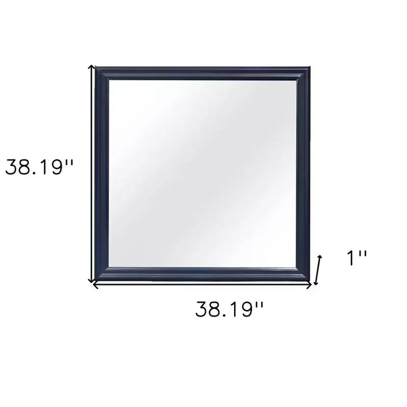 Specchio decorativo quadrato con cornice in legno 38 Blue