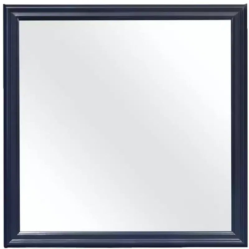 Specchio decorativo quadrato con cornice in legno 38 Blue