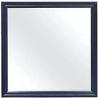 Specchio decorativo quadrato con cornice in legno 38 Blue