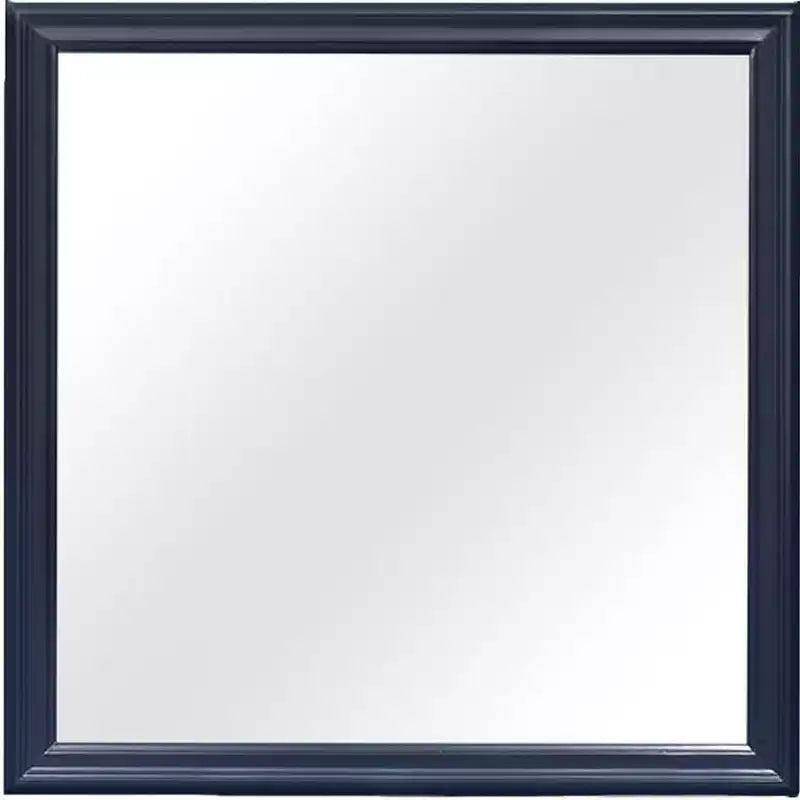 Specchio decorativo quadrato con cornice in legno 38 Blue