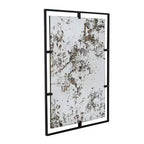 32 Specchio decorativo anticato con cornice in ferro nero