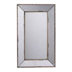 HomeRoots 24 Silver Framed Antiqued Accent Mirror