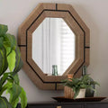 bali & pari Mirai Bohemian Woven Grasscloth Octagon Accent Mirror