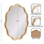 Specchio da parete con cornice a conchiglia Rahfy