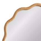 Specchio da parete con cornice a conchiglia Rahfy