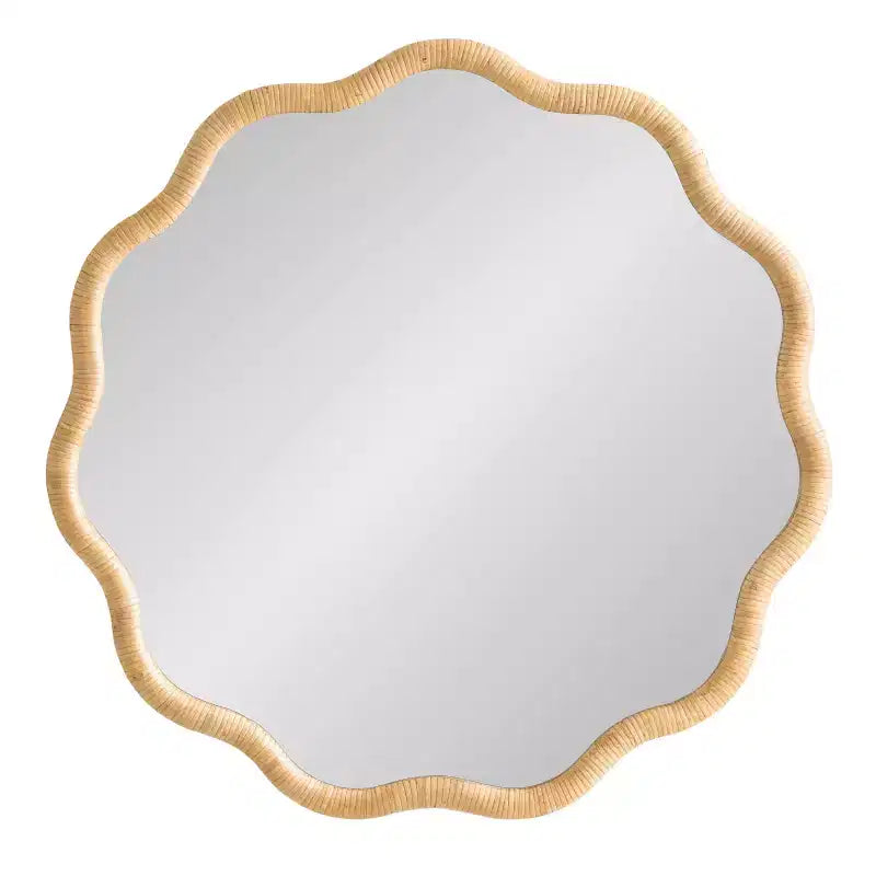 Specchio da parete con cornice a conchiglia Rahfy