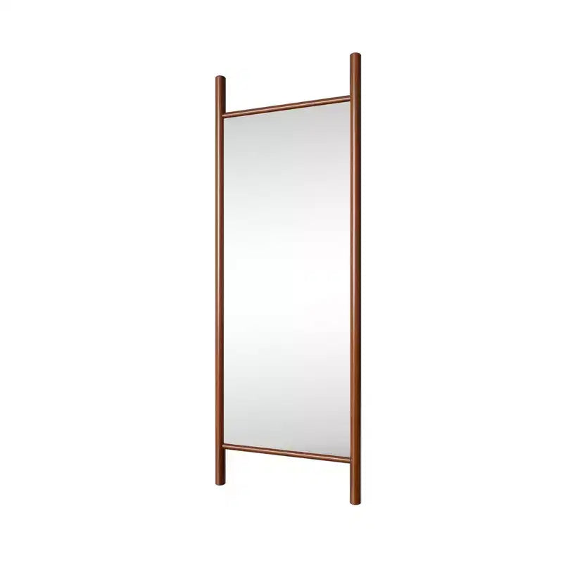 Specchio con cornice in legno massello a pioli, 61 cm L x 160 cm H, marrone