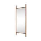 Specchio con cornice in legno massello a pioli, 61 cm L x 160 cm H, marrone