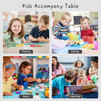 Set di Tavolo e 6 Sedie per Bambini - Scrivania Multifunzione Regolabile in Altezza, Sedie Ergonomiche, Max 136 kg, Adatto per Età 2-10, Casa, Aula