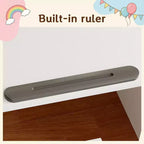 Set scrivania e sedia per bambini in legno massello: piano regolabile inclinabile + scomparto integrato + lampada a clip, postazione di studio ergonomica per bambini