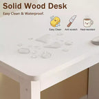 Set scrivania e sedia per bambini in legno massello: piano regolabile inclinabile + scomparto integrato + lampada a clip, postazione di studio ergonomica per bambini