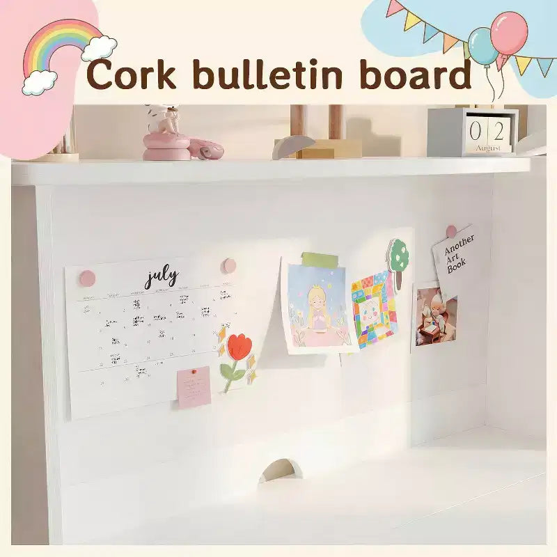 Set scrivania e sedia per bambini in legno massello: piano regolabile inclinabile + scomparto integrato + lampada a clip, postazione di studio ergonomica per bambini