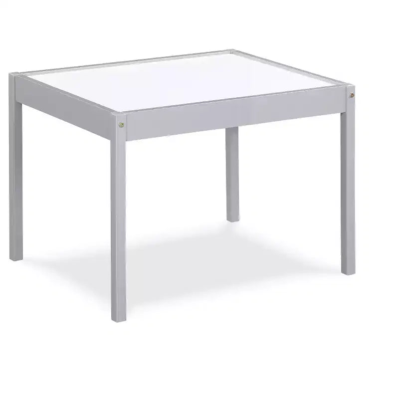 Set 3 Pezzi Tavolo per Bambini con Superficie Cancellabile a Secco e Due Sedie, Grigio