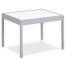 Set 3 Pezzi Tavolo per Bambini con Superficie Cancellabile a Secco e Due Sedie, Grigio
