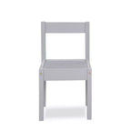 Set 3 Pezzi Tavolo per Bambini con Superficie Cancellabile a Secco e Due Sedie, Grigio
