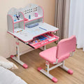 Scrivanie per bambini in legno colore bianco altezza 73.66 cm con scaffale a giorno