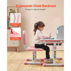 Scrivanie per bambini in legno colore bianco altezza 73.66 cm con scaffale a giorno