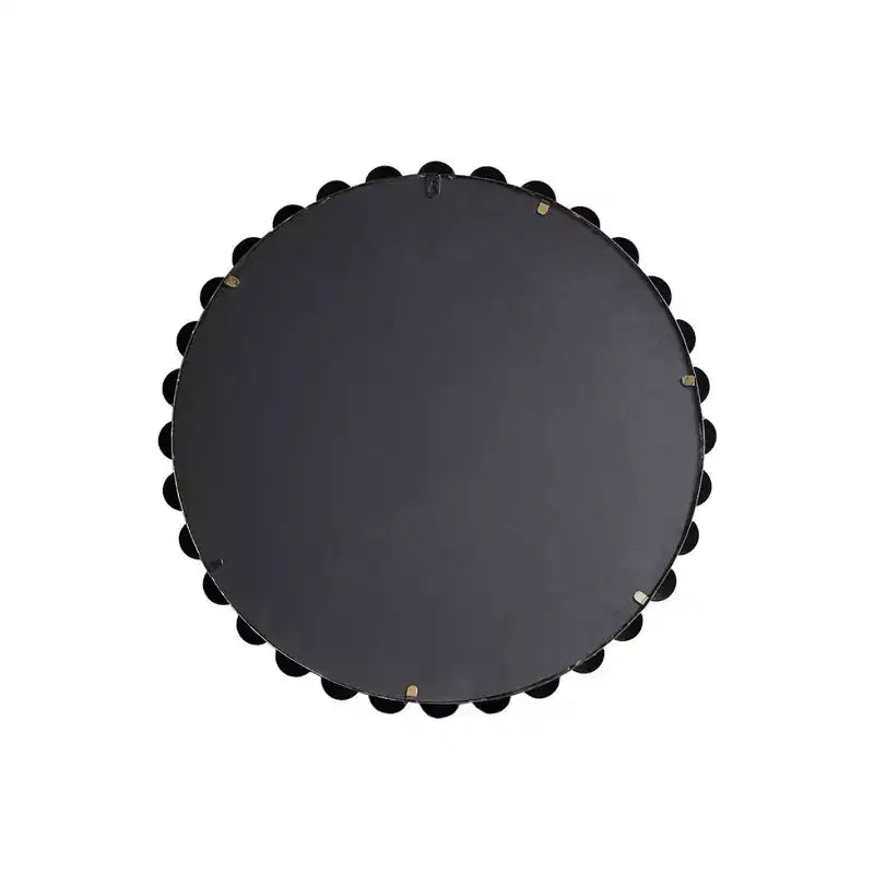 Specchio da Parete Rotondo da 27 con Cornice in Metallo di Ferro, Elegante Specchio Decorativo per Bagno, Camera da Letto o Corridoio