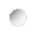 Specchio da Parete Rotondo da 27 con Cornice in Metallo di Ferro, Elegante Specchio Decorativo per Bagno, Camera da Letto o Corridoio
