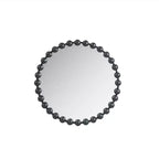 Specchio da Parete Rotondo da 27 con Cornice in Metallo di Ferro, Elegante Specchio Decorativo per Bagno, Camera da Letto o Corridoio