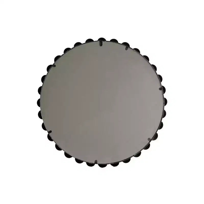 Specchio da Parete Rotondo da 27 con Cornice in Metallo di Ferro, Elegante Specchio Decorativo per Bagno, Camera da Letto o Corridoio