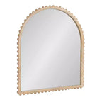 Kate and Laurel Beadbrook Arched Wall Mirror, Natural, 28x32