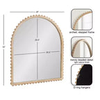 Specchio da parete ad arco Beadbrook, naturale, 28x32
