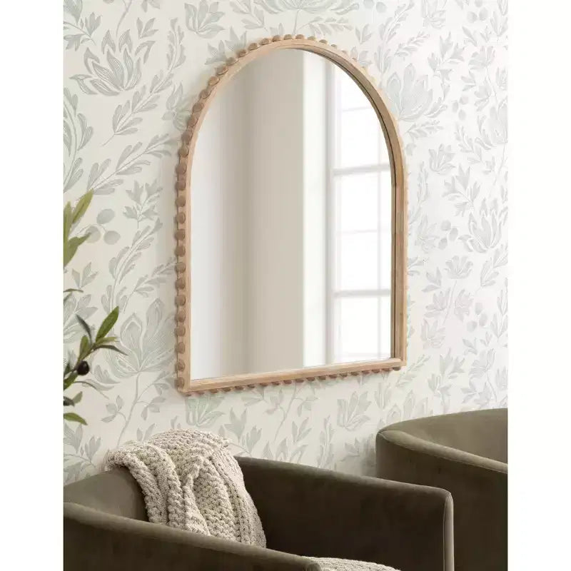 Specchio da parete ad arco Beadbrook, naturale, 28x32