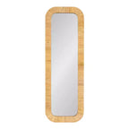 Specchio da parete Rahfy rettangolare con cornice, naturale, 12x36