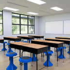 Banco aperto con scatola portacarte in metallo, regolabile, arredamento per aula