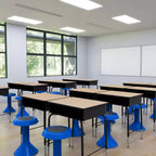 Banco aperto con scatola portacarte in metallo, regolabile, arredamento per aula