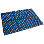 Tappetino Sensoriale Tattile, Piastrelle Morbide a Incastro per la Stimolazione del Piede e la Concentrazione, 2 Pezzi Blu