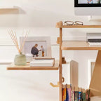 Maker's Puzzle Scrivania regolabile con seduta o in piedi, Arredamento per aula, Naturale