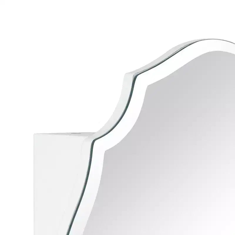 Armadietto a specchio con montaggio a superficie, senza cornice, irregolare ad arco, con bordo smussato, 19 pollici L x 24 pollici H, per uso decorativo/speciale